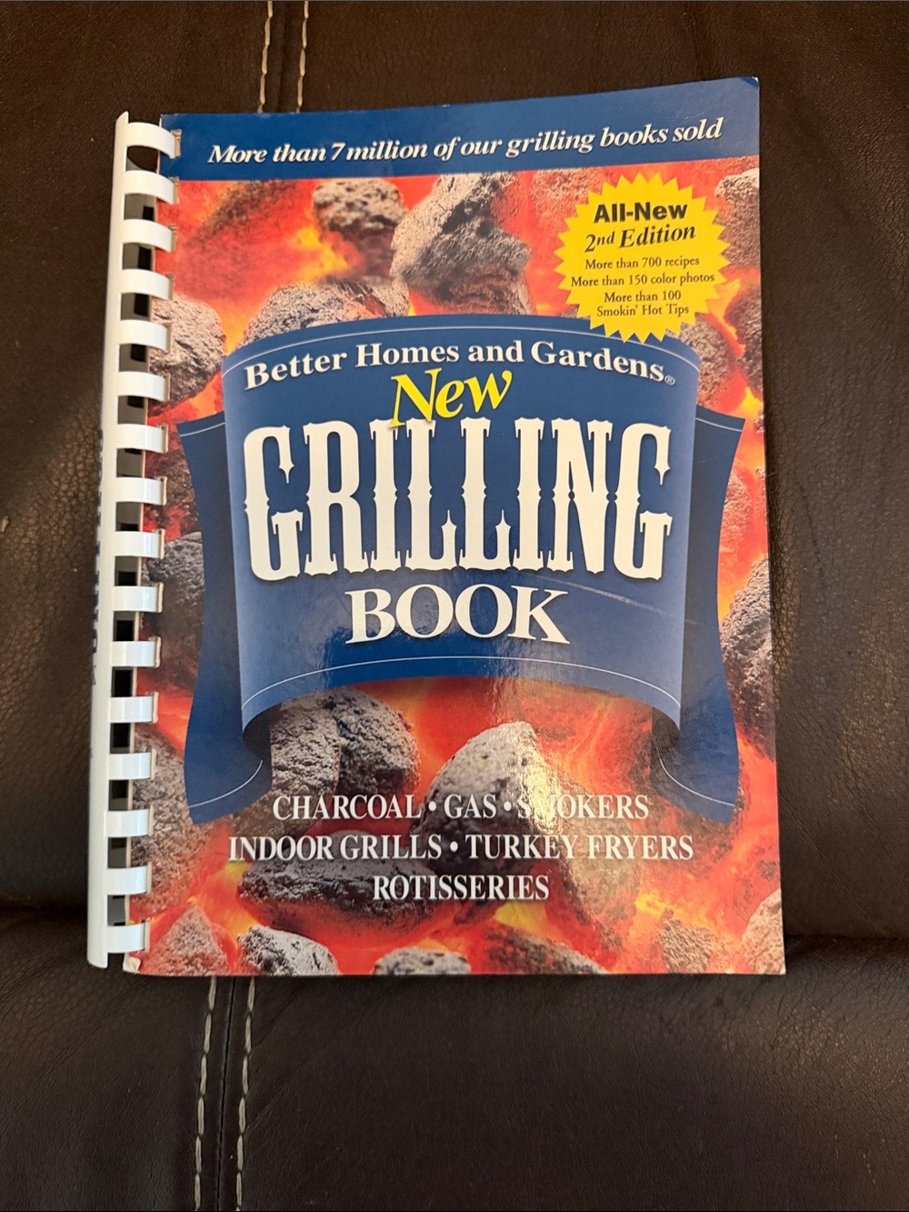 Better Homes And Gardens Grilling Book - Blue Banner with Red Flame Cover